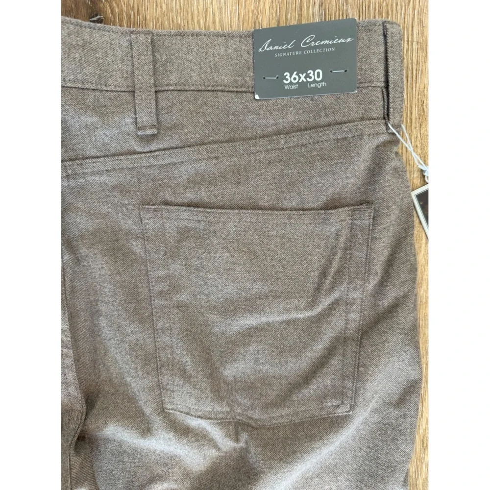 Daniel Cremieux Signature Collection 100% Cotton Pants Mens 36x30 Brown NWT